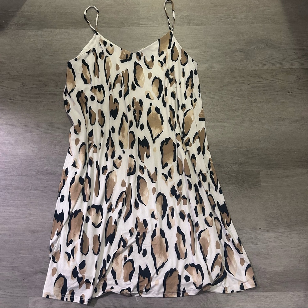 Leopard Print Slip Dress